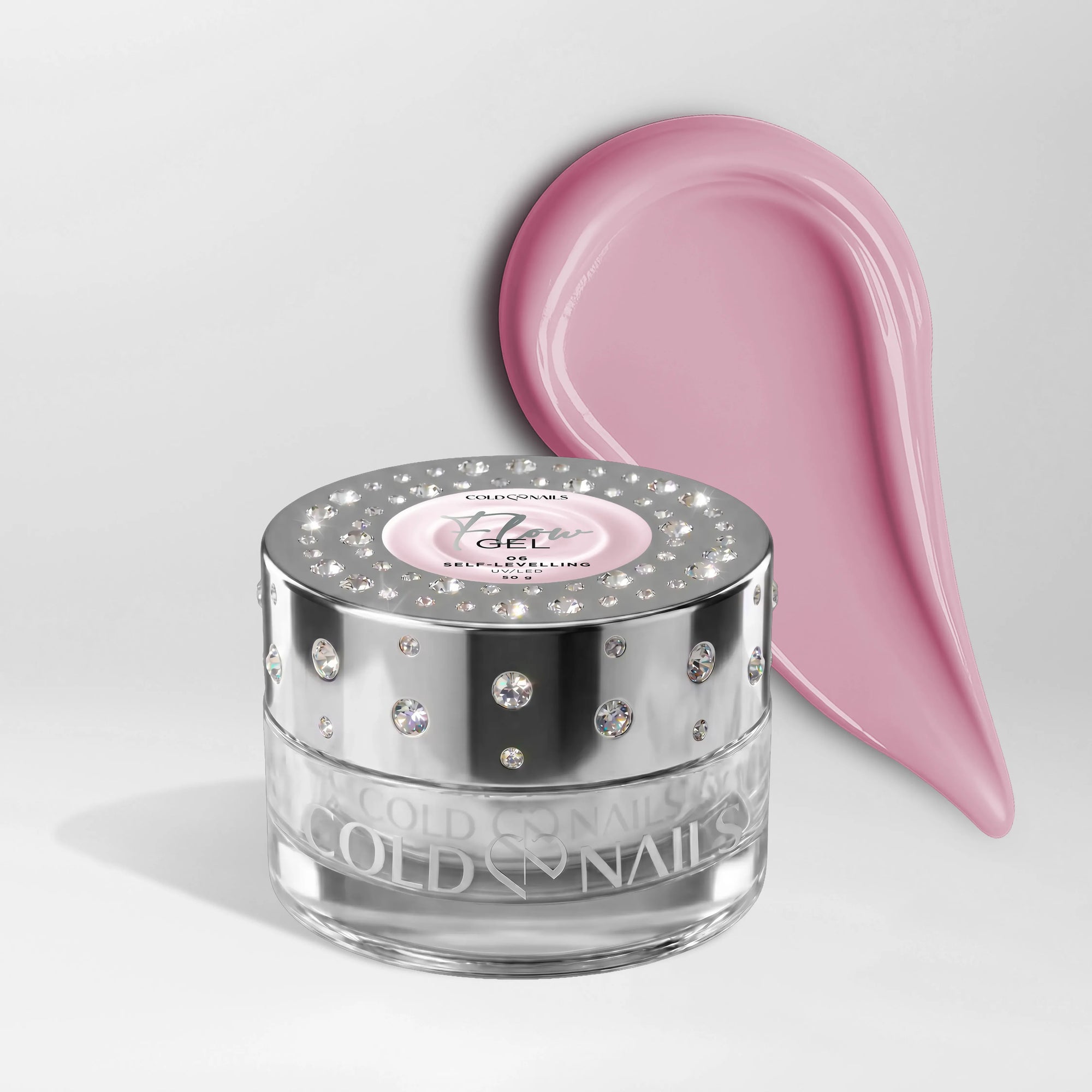 Flow Gel 06 Full Rose 50g Cold Nails barattolo rosa pieno
