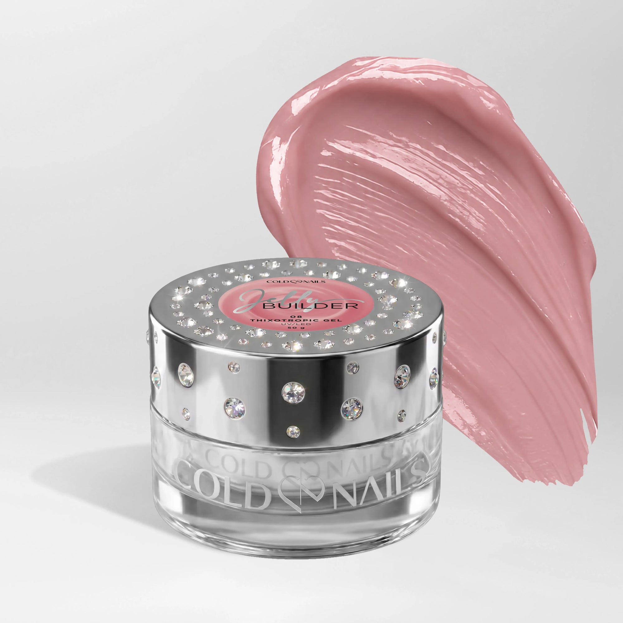 Jelly 08 Dusty Pink 50g Cold Nails barattolo builder gel
